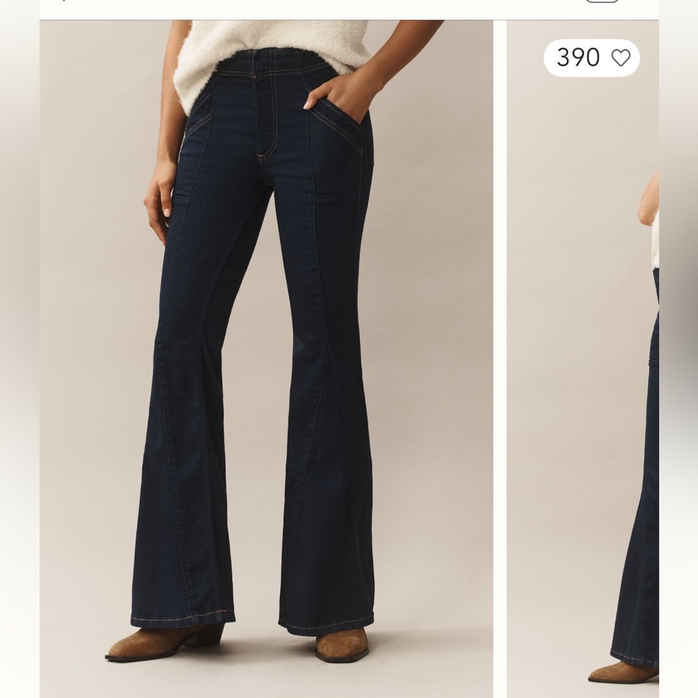 Pilcro Dark Blue Flare Jeans